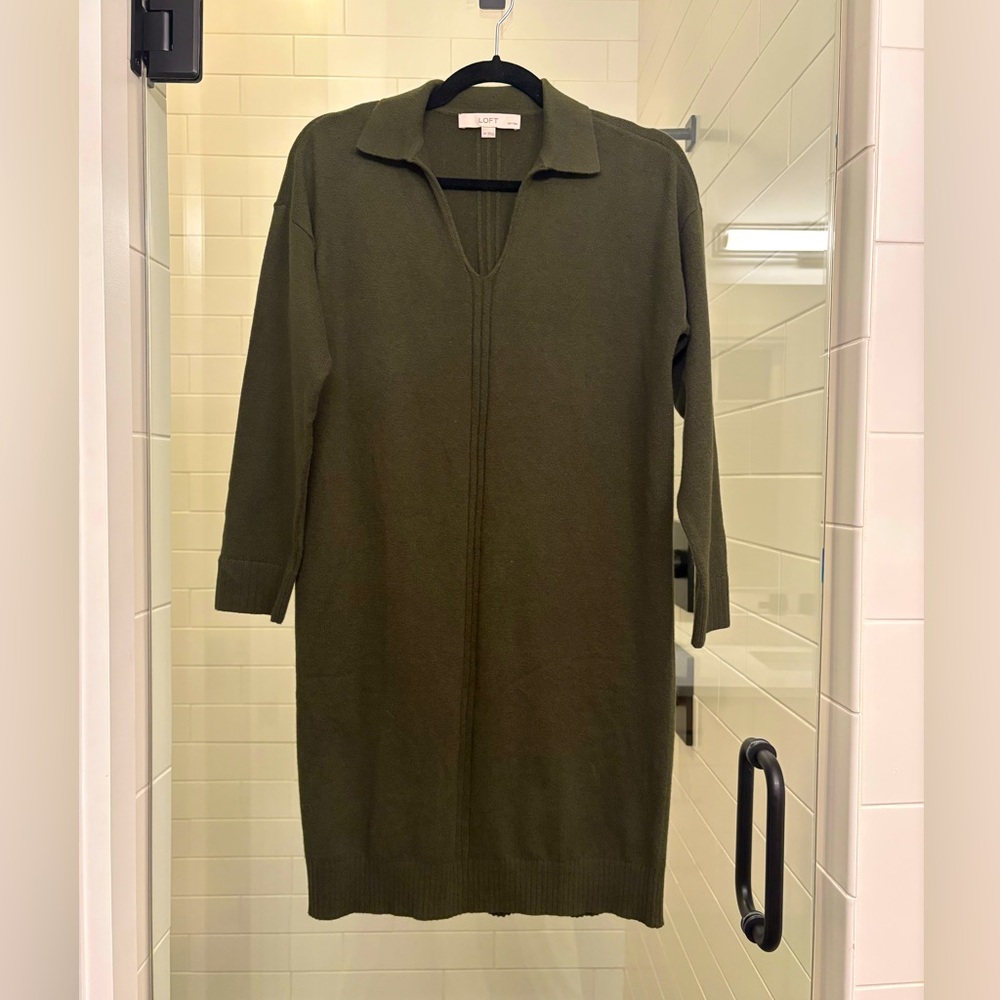 LOFT - sweater dress with collar